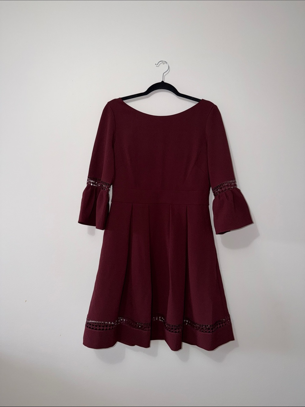 Burgundy Mini Dress with pockets